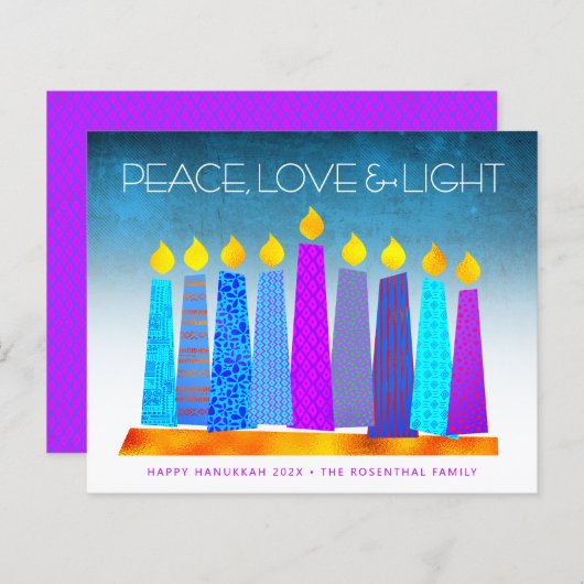 予算ターコイズハヌッカローソンドルピースラブカード (正面/裏面)