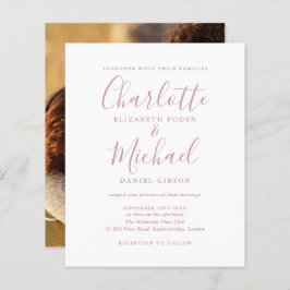 予算ダスティバラス結婚クリプトの写真招待状