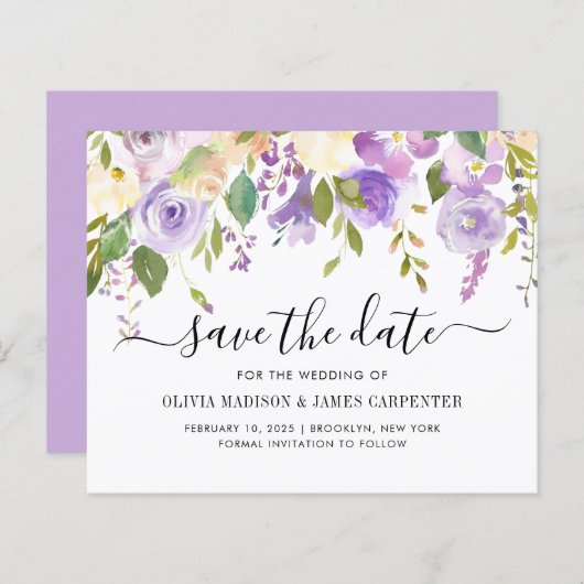 予算ダスティパープルバイオレットフローラ保存日 (正面/裏面)