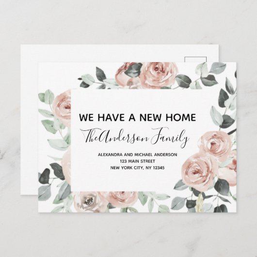 予算ダスティピンクフローラ移動発表後 ポストカード (正面/裏面)