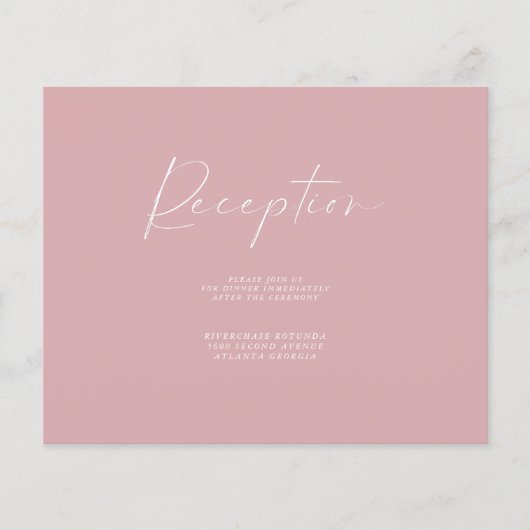 予算ダスティピンク披露宴情報の挿入 チラシ (正面)