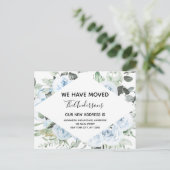 予算ダスティブルーフローラの引越し発表 ポストカード (スタンド正面)