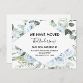 予算ダスティブルーフローラの引越し発表 ポストカード (正面/裏面)