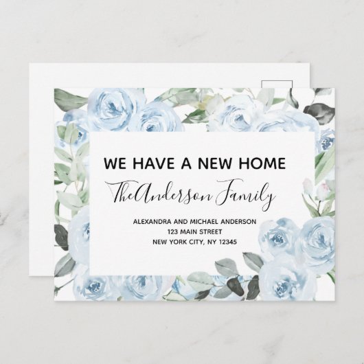 予算ダスティブルーフローラ引越し発表後 ポストカード (正面/裏面)