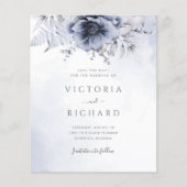 予算ダスティブルーフローラ結婚式の日付を保存 (正面)