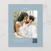 予算ダスティブルーQrコードフォト結婚ズ チラシ (裏面)