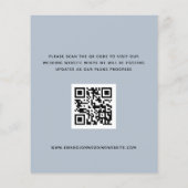 予算ダスティブルーQRコード文字日付の保存 (裏面)