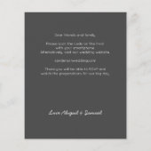 予算ダークグレーQRコード結婚すべて (裏面)