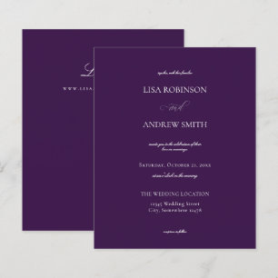 予算ダークバイオレットパープル結婚書道