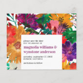 予算ダークピンクはっきりしたフローラ結婚式の日付を保存 (正面)