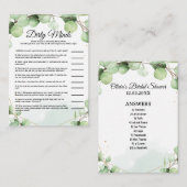 予算ダーティマインドブライダルシャワーゲームカード エンクロージャーカード (正面/裏面)