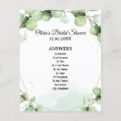 予算ダーティマインドブライダルシャワーゲームカード チラシ (裏面)