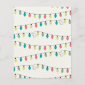 予算ティール（緑がかった色）ピンククリスマスライトホリデーフォト (裏面)