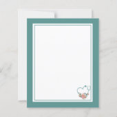 予算ティール（緑がかった色）フローラ聴診器ハートありがとうございます (裏面)