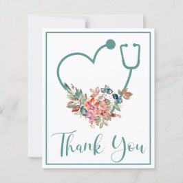 予算ティール（緑がかった色）フローラ聴診器ハートありがとうございます