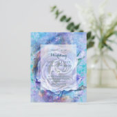 予算ティール（緑がかった色）ブルーシェードウェディング招待 (スタンド正面)