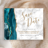 予算ティール(緑がかった色)ブルー金ゴールド瑪瑙の大理石日付の保存