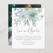 予算ティール(緑がかった色)ミスト花模様フォトラヴ感謝してい結婚ズ (正面/裏面)