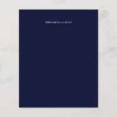 予算ティール（緑がかった色）ムーンゴシック結婚式の招待 (裏面)