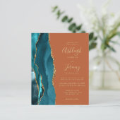 予算ティール(緑がかった色)金ゴールドアゲートバーンドオレンジラスト結婚ズ (スタンド正面)