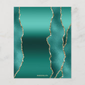 予算ティール（緑がかった色）金ゴールド企業のパーティの招待状 (裏面)