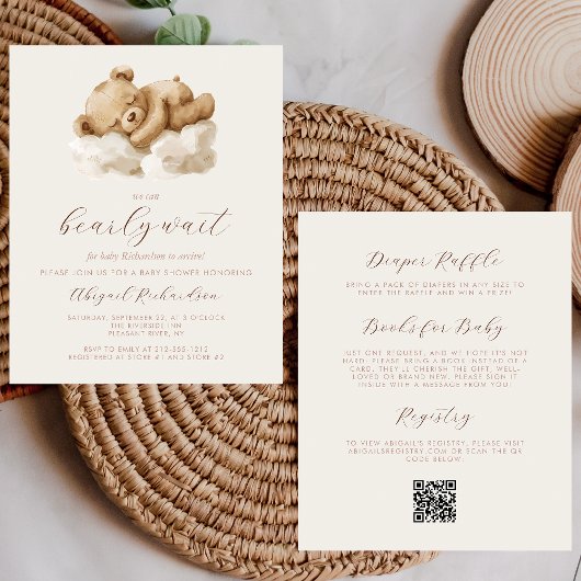 予算テディベアニュートラルすべて1つのベビーシャワー