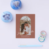 予算テラコッタのアーチ写真の日付を保存 チラシ (シングル)