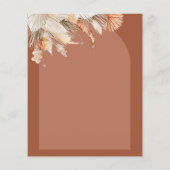 予算テラコッタの葉の赤ちゃんシャワーの招待状 チラシ (裏面)