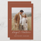 予算テラコッタセーブ日付招待状チラシ (正面/裏面)