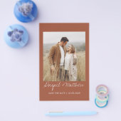 予算テラコッタセーブ日付招待状チラシ チラシ (シングル)