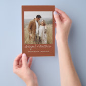 予算テラコッタセーブ日付招待状チラシ チラシ (ハンドル)