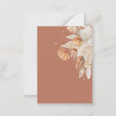 予算テラコッタパンパスウェディング日付を保存 ノートカード (裏面)