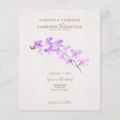 予算テラコッタフローラQRコードウェディング招待 (正面)