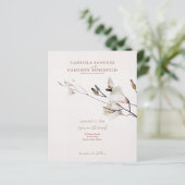 予算テラコッタフローラQRコードウェディング招待 (スタンド正面)