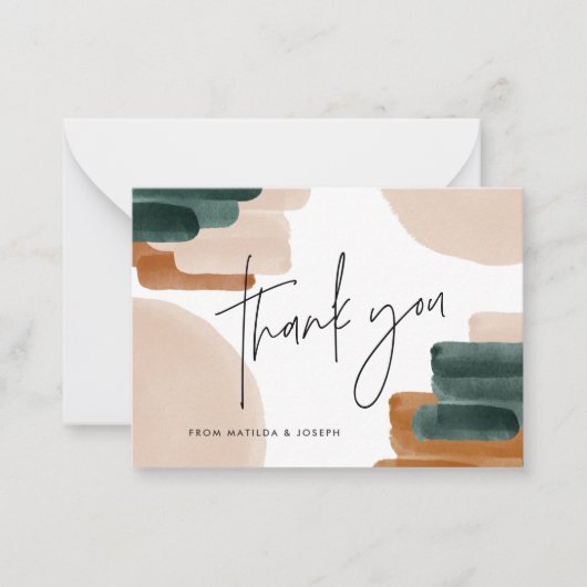 予算テラコッタ抽象芸術の赤感謝していちゃんシャワー ノートカード (正面)