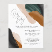 予算テラコッタ抽象芸術水の色ベビーシャワー (正面)