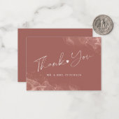 予算テラコッタ結婚赤面感謝していのYouスクリプト ノートカード (正面/裏面インサイチュ)