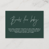 予算テラコッタ赤ちゃんシャワー本ベビーノート エンクロージャーカード (裏面)