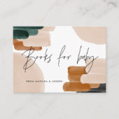 予算テラコッタ赤ちゃんシャワー本ベビーノート エンクロージャーカード (正面)