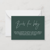 予算テラコッタ赤ちゃんシャワー本ベビーノート ノートカード (裏面)