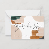 予算テラコッタ赤ちゃんシャワー本ベビーノート ノートカード (正面)