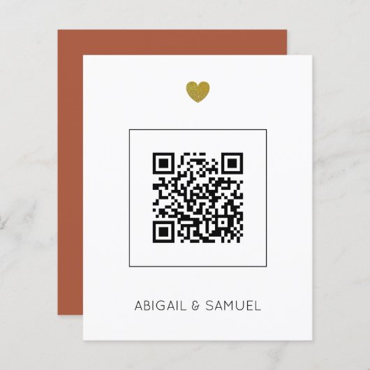 予算テラコッタQRコードすべて結婚の (正面/裏面)
