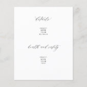 予算テンプレート　白黒の結婚式招待状 (裏面)