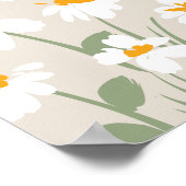 予算デイジーフローラエレガントベビーシャワーへようこそ ポスター (角)