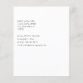 予算デイジーホワイトフローラ卒業パーティー チラシ (裏面)