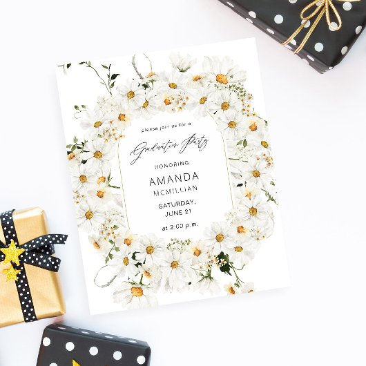 予算デイジーホワイトフローラ卒業パーティー チラシ