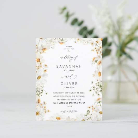 予算デイジーホワイト結婚フローラ (スタンド正面)