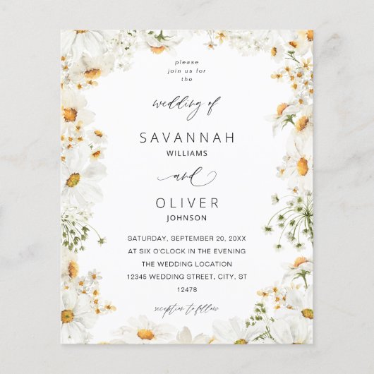 予算デイジーホワイト結婚フローラ