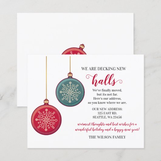 予算デッキザニューホールズムービングホリデーカード (正面/裏面)