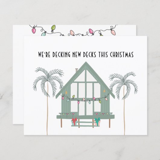 予算デッキニューデッキクリスマスムービングカード (正面/裏面)